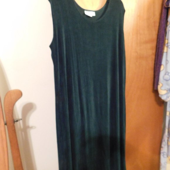 Channa Tank Emerald Green Casual and Elegant in one Dress+Cardigan in one 1X - Picture 10 of 12